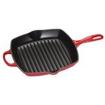 GRELHA-QUADRADA-SIGNATURE--26CM-VERMELHO--LE-CREUSET