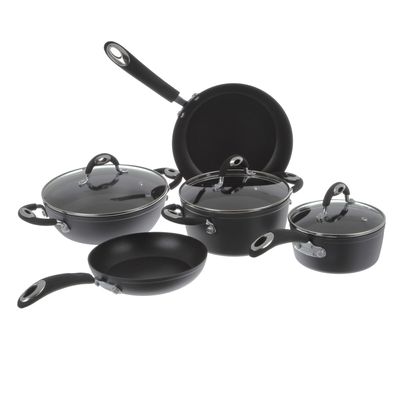 Conjunto de Panelas Leonardo Induction Plus 8 Peças Preto Bialetti