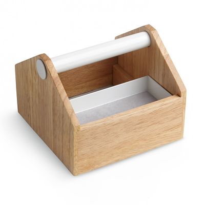 Caixa Organizadora Toto Mini Madeira Branco Umbra