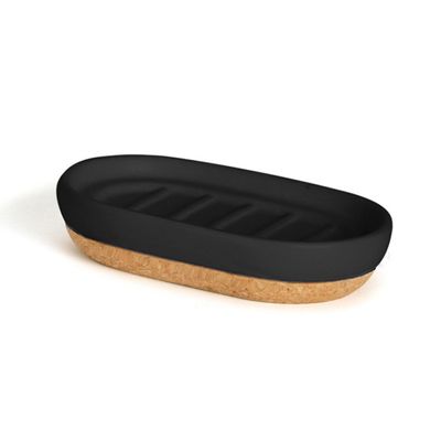 Saboneteira Kera Cerâmica Preto Umbra