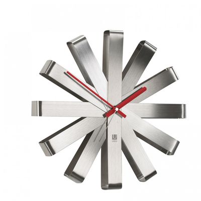 Relógio de Parede Ribbon Aço Inox 30,5 cm Umbra