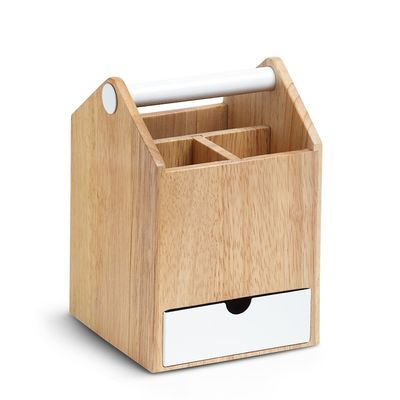 Caixa Organizadora Toto Alta Madeira Branco Umbra