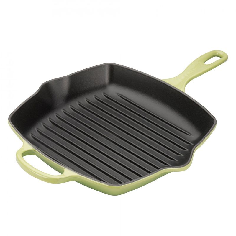 GRELHA-QUADRADA--SIGNATURE-26CM-VERDE-PALM-LE-CREUSET