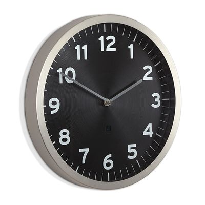 Relógio de Parede Anytime 31,8 cm Preto Umbra