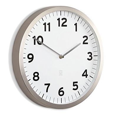 Relógio de Parede Anytime 31,8 cm Branco Umbra