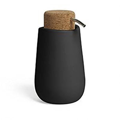 Porta Sabonete Líquido Kera Cerâmica Preto Umbra