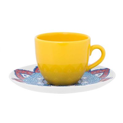 Xícara de Chá com Pires Coup Harmony Porcelana 200 ml Oxford