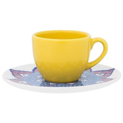 Xícaras de Café com Pires Coup Harmony Porcelana 6 Peças 75 ml Oxford