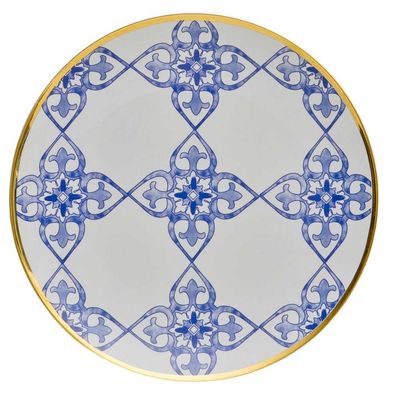Prato Sobremesa Coup Lusitana Porcelana 21 cm Oxford