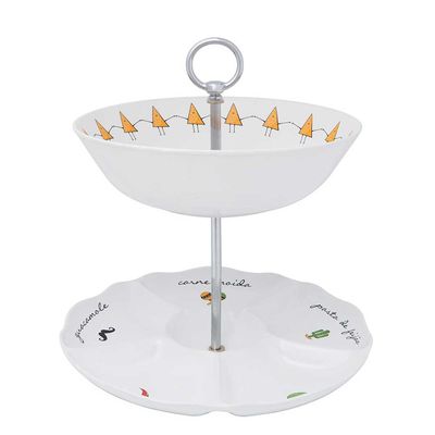 Porta Petiscos Tex Mex Porcelana 32 cm Oxford
