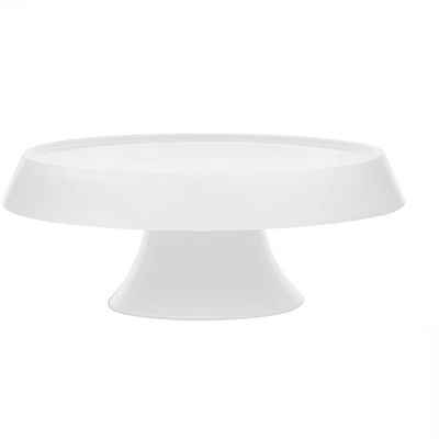 Prato de Bolo com Pé Tower Porcelana 27 cm Branco Oxford