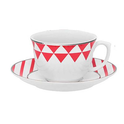 Xícara de Café com Pires Flamingo Baltic Porcelana 100 ml Oxford