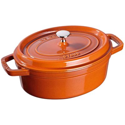 Caçarola Oval Ferro Fundido 29 cm Laranja Canela Staub