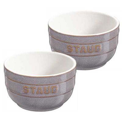 Ramekins Cerâmica 2 Peças 8 cm Cinza Ancient Staub