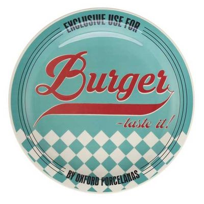 Prato Raso Floreal Burger 26 cm Blue Oxford