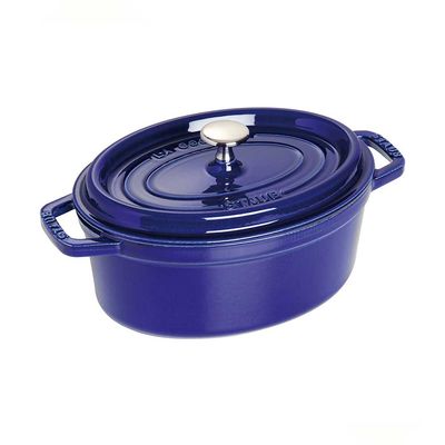 Caçarola Oval Ferro Fundido 27 cm Azul Marinho Staub