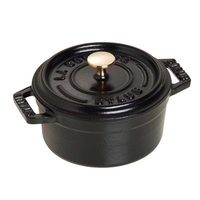 Caçarola Redonda Ferro Fundido 10 cm Preto Staub