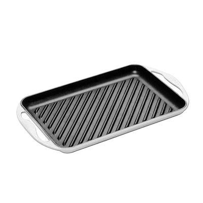 Grelha Retangular com Alça 32,5 cm Branco Le Creuset