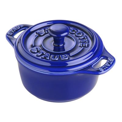 Mini Cocotte Cerâmica 10 cm Azul Marinho Staub
