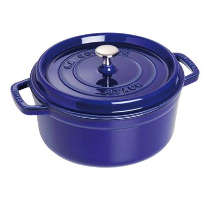 Caçarola Redonda Ferro Fundido 24 cm Azul Marinho Staub