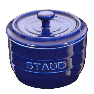 Porta Sal Cerâmica Azul Marinho Staub