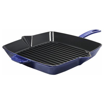 Grelha Quadrada Ferro Fundido 26X26 cm Azul Marinho Staub