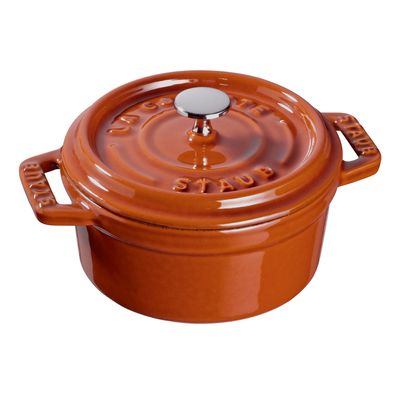 Caçarola Redonda Ferro Fundido 10 cm Laranja Canela Staub