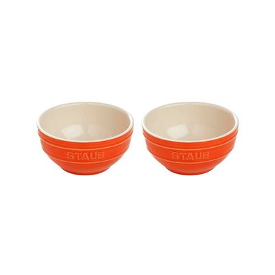 Conjunto de Bowl Cerâmica 2 Peças 17 cm Laranja Staub