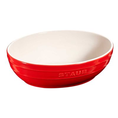 Conjunto Multi Bowl Oval Cerâmica 2 Peças 23 e 27 cm Cereja Staub