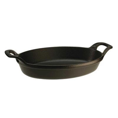 Travessa Oval Ferro Fundido Preto 24 cm Staub