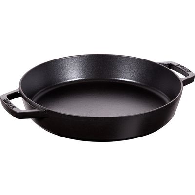 Frigideira Redonda com Duas Alças Ferro Fundido Preto 34 cm Staub