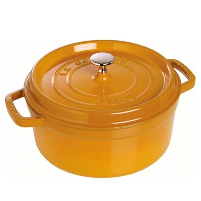 Caçarola Redonda Ferro Fundido 26 cm Amarelo Mostarda Staub
