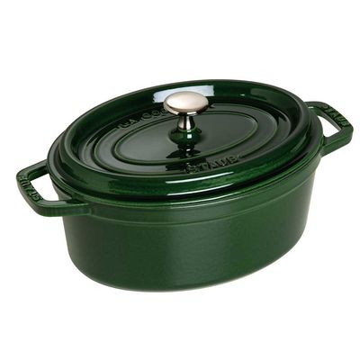 Caçarola Oval Ferro Fundido 23 cm Verde Basil Staub