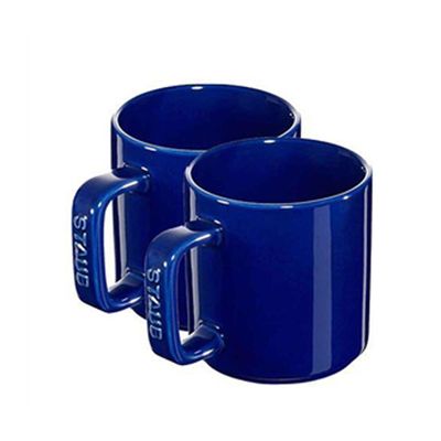 Canecas Espresso Duplo Cerâmica 2 Peças 200 ml Azul Marinho Staub