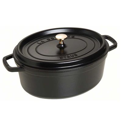 Caçarola Oval Ferro Fundido 37 cm Preto Staub