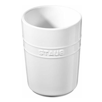 Porta Utensílios Cerâmica 11 cm Branco Staub
