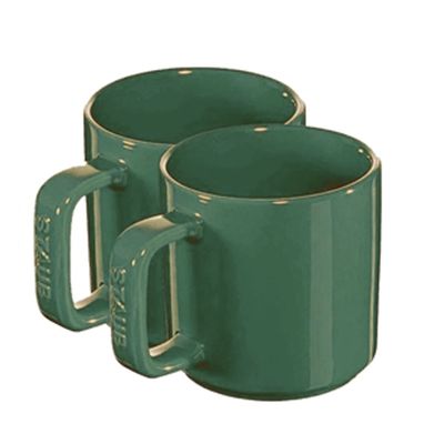 Conjunto Caneca Cerâmica 2 Pçs 10 cm Verde Basil Staub