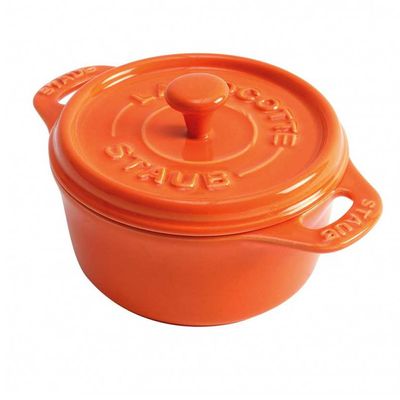Caçarola Redonda Cerâmica 10 cm Laranja Staub