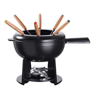 Conjunto Fondue com Cabo Ferro Fundido 20 cm Preto Staub