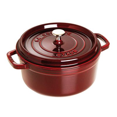 Caçarola Redonda Ferro Fundido 24 cm Vermelho Granada Staub