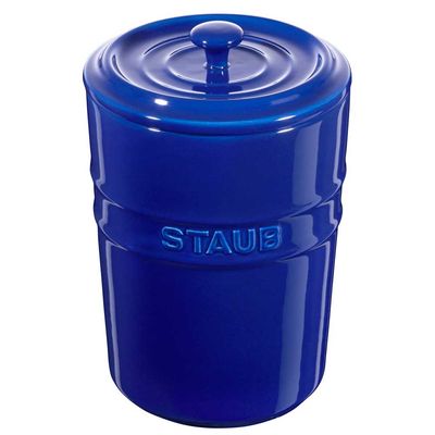 Porta Mantimentos Cerâmica 1 Litro Azul Marinho Staub