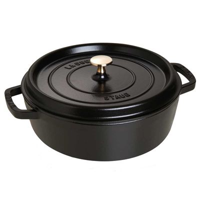 Caçarola Redonda Baixa Ferro Fundido 26 cm Preto Staub