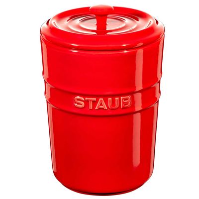 Porta Mantimentos Cerâmica 1 Litro Cereja Staub