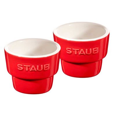 Porta Ovos Cerâmica 2 Peças Cereja Staub