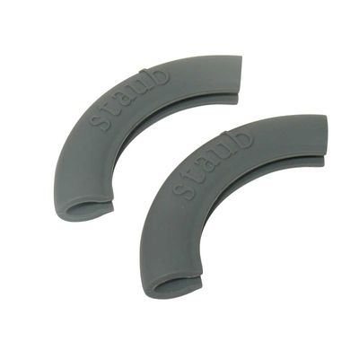 Alça de Silicone Oval Cocotte 2 Peças Cinza Grafite Staub