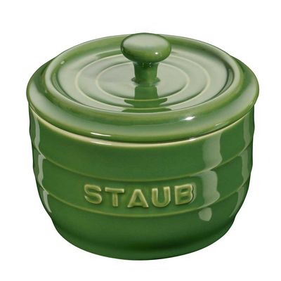 Porta Sal Cerâmica Verde Basil Staub