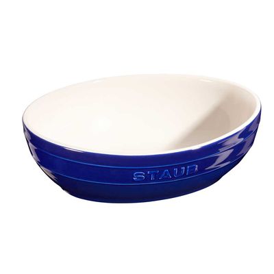 Conjunto Multi Bowl Oval Cerâmica 2 Peças 23 e 27 cm Azul Marinho Staub