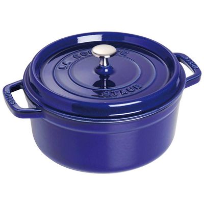 Caçarola Redonda Ferro Fundido 34 cm Azul Marinho Staub