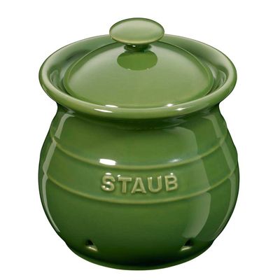 Porta Alho Cerâmica Verde Basil Staub