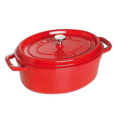 Caçarola Oval Ferro Fundido 31 cm Cereja Staub